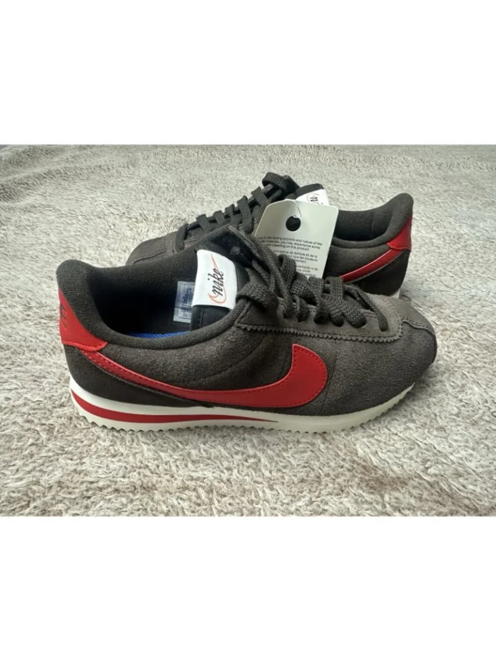 Nike Cortez Velvet Brown/Sail/University Red IB1857-200 Women's Size 5.5 NWOB